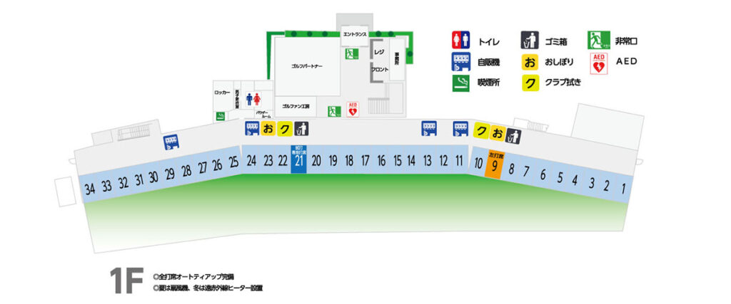 ザ・ゴルファン【成田・酒々井】ゴルフ練習場　打ちっぱなし　施設案内